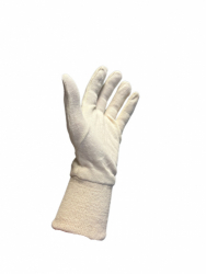 U - Handske bomull med mudd one size